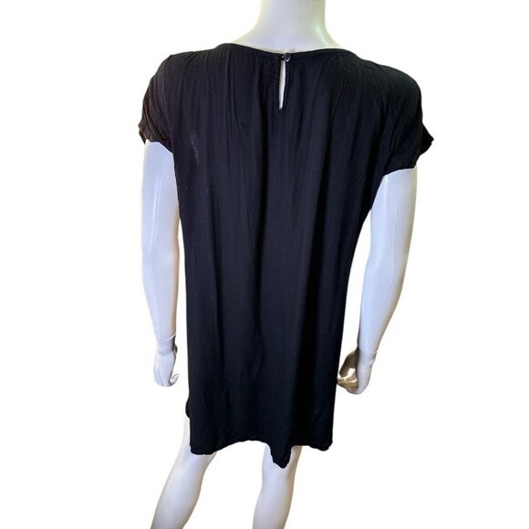 Gibson Latimer Womens Embroidered Black Bohemian Floral Colorful Dress Sz M EUC - Picture 4 of 8